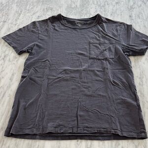 Men's Crewneck Garment Dyed Pocket T-Shirt - Blue Charcoal. Slim. S